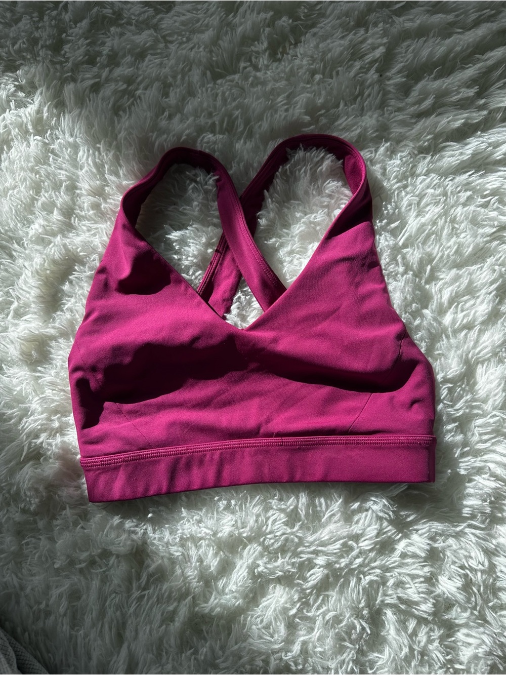 lululemon athletica Cross-Back Sports Bra in Magenta